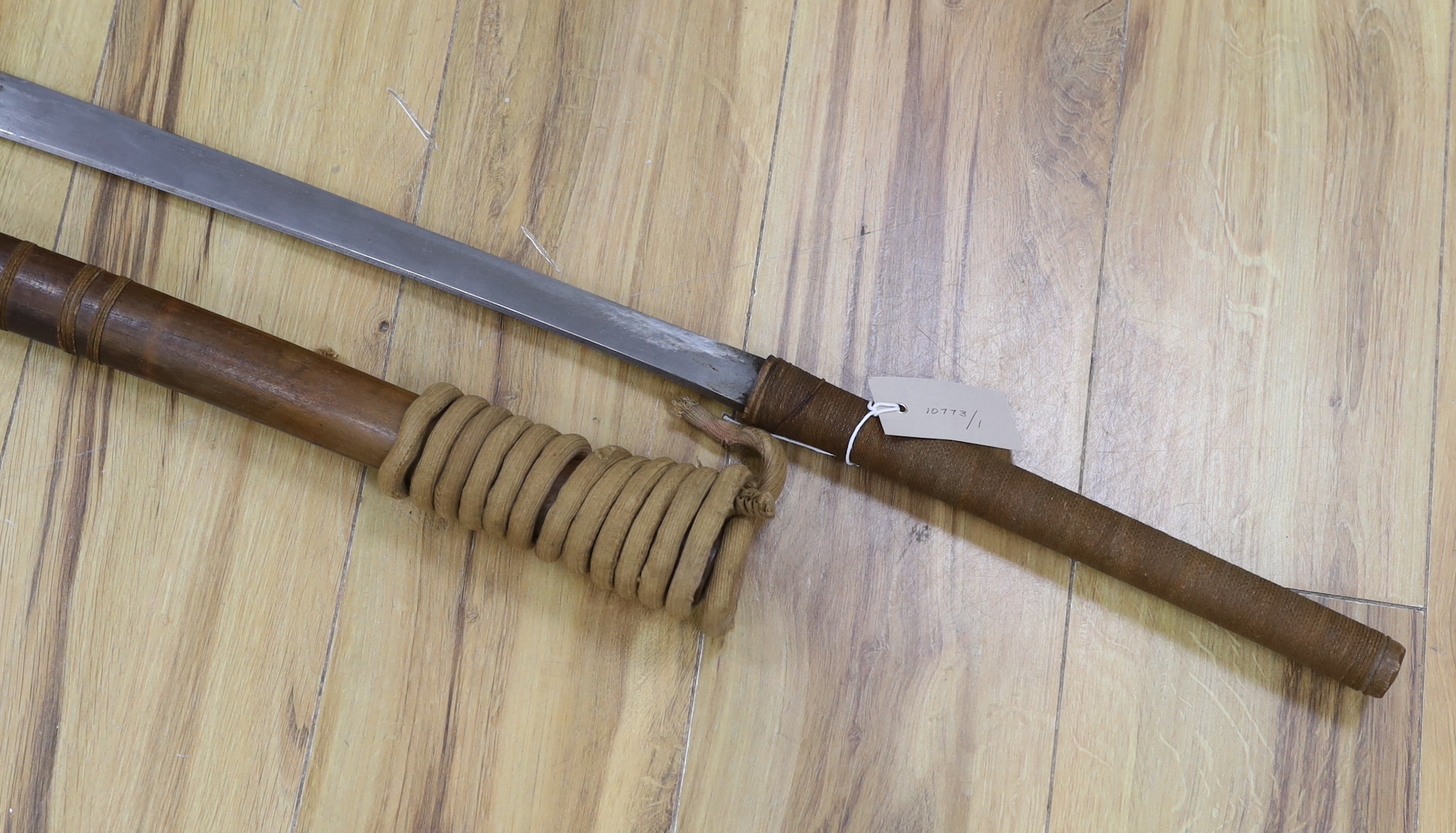 A Burmese Dha, 97cm long